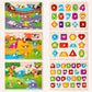 Synarry Wooden Puzzles For Toddlers 1-3, 6Xset Puzzles For Toddlers 2-4 With Rack, Learning Alphabet Number Shape Animal Dinosau