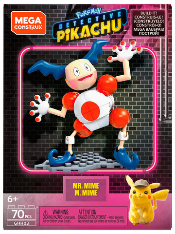 Mega Construx Pokemon Detective Pikachu Mr. Mime Building Set - Multi Color, Plastic, Model GHH03