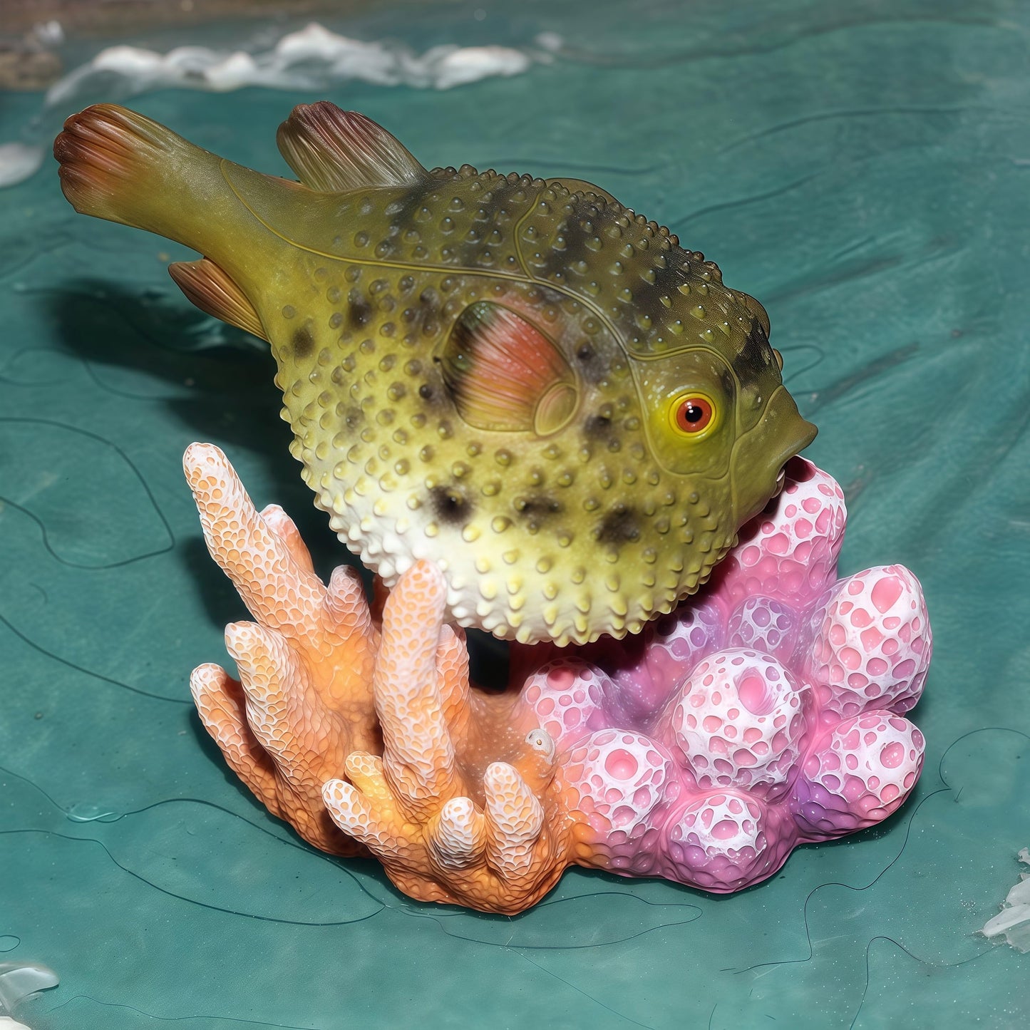 Gemini&Genius Pufferfish Toys For Kids, Realistic Puffer Fish Action Figures, Blowfish Toys, Under The Sea Life Figure Education