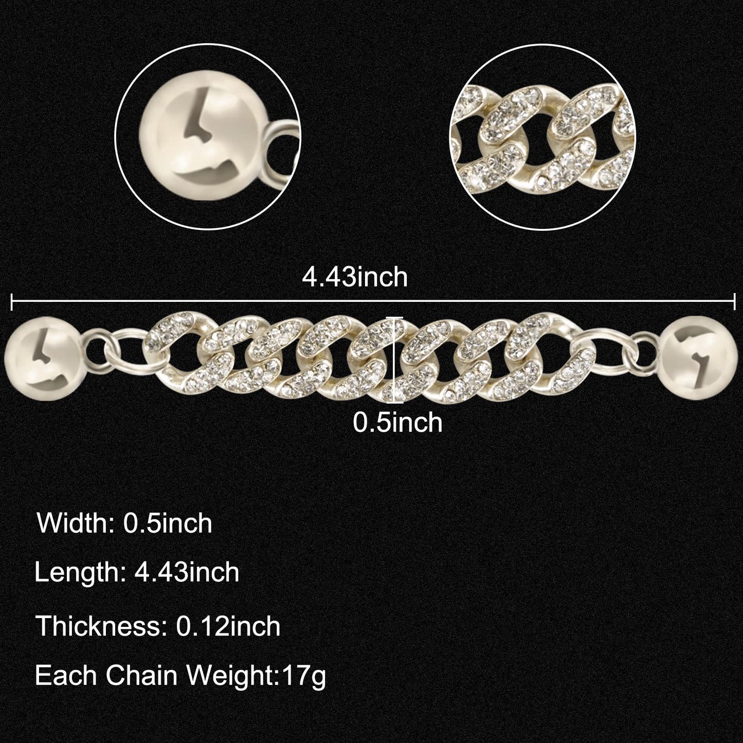 Rhinestone Bling Decoration Charms, Diamond Trend Designer Luxury Cute Jewelry Shoe Accessories For Women Girl Gifts(Gold)