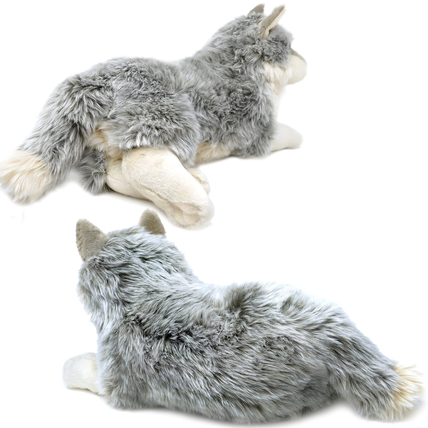 TigerHart 14 Inch Plush Dog - Whitaker The Wolf, White Polyester Stuffed Animal, Model 850000897878
