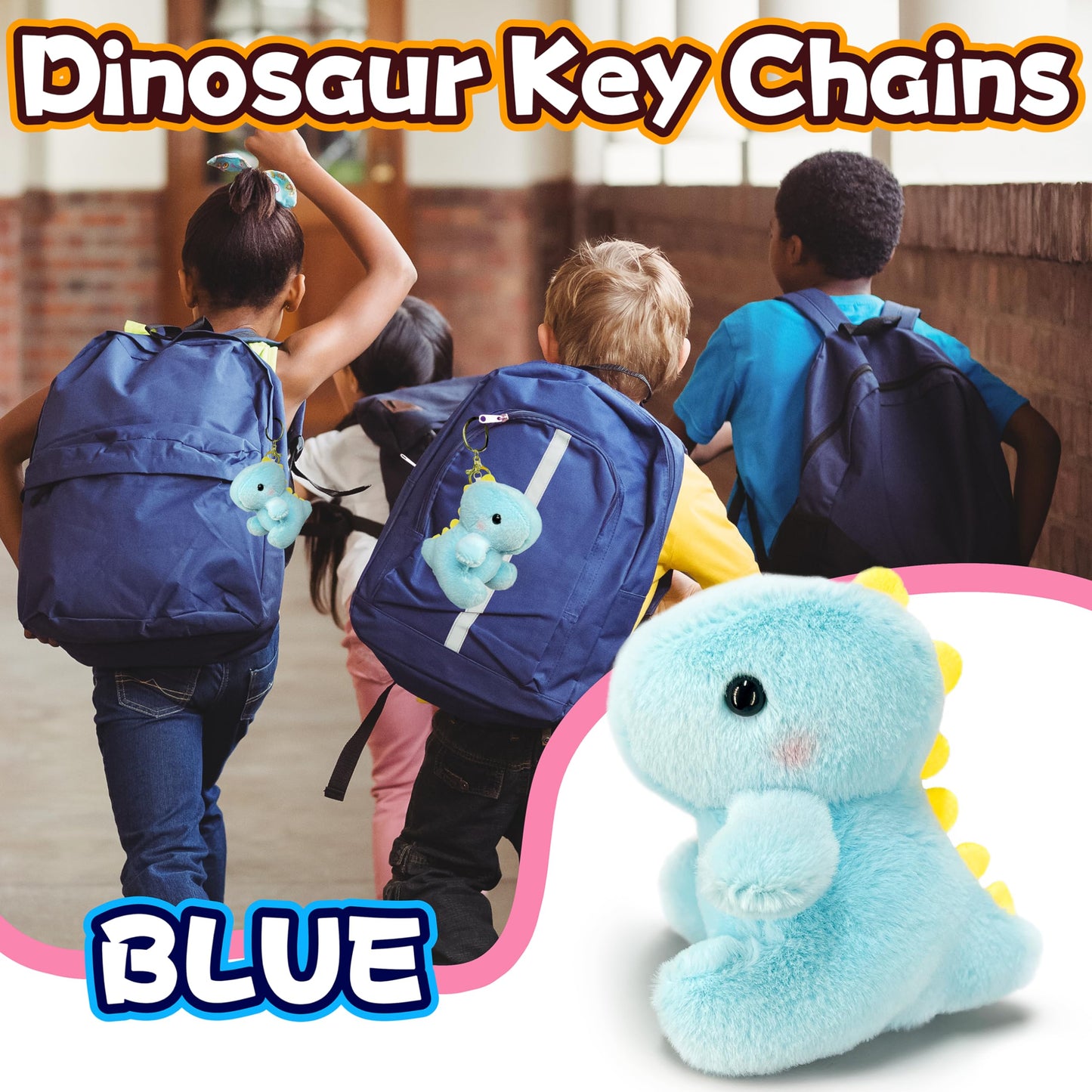 Dinosaur Stuffed Animals For Girls And Boys, Mini Plush Toys Key Chains For Kids, Cuddly Dinosaurs Plush Toy, Cute Fat Dino Stuf