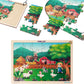 Lefan Wooden Jigsaw Puzzle Farm Life Jigsaw Country Life Farm House Wooden Jigsaw Puzzle Cartoon Farm Wooden Puzzle 24 Pcs Mult