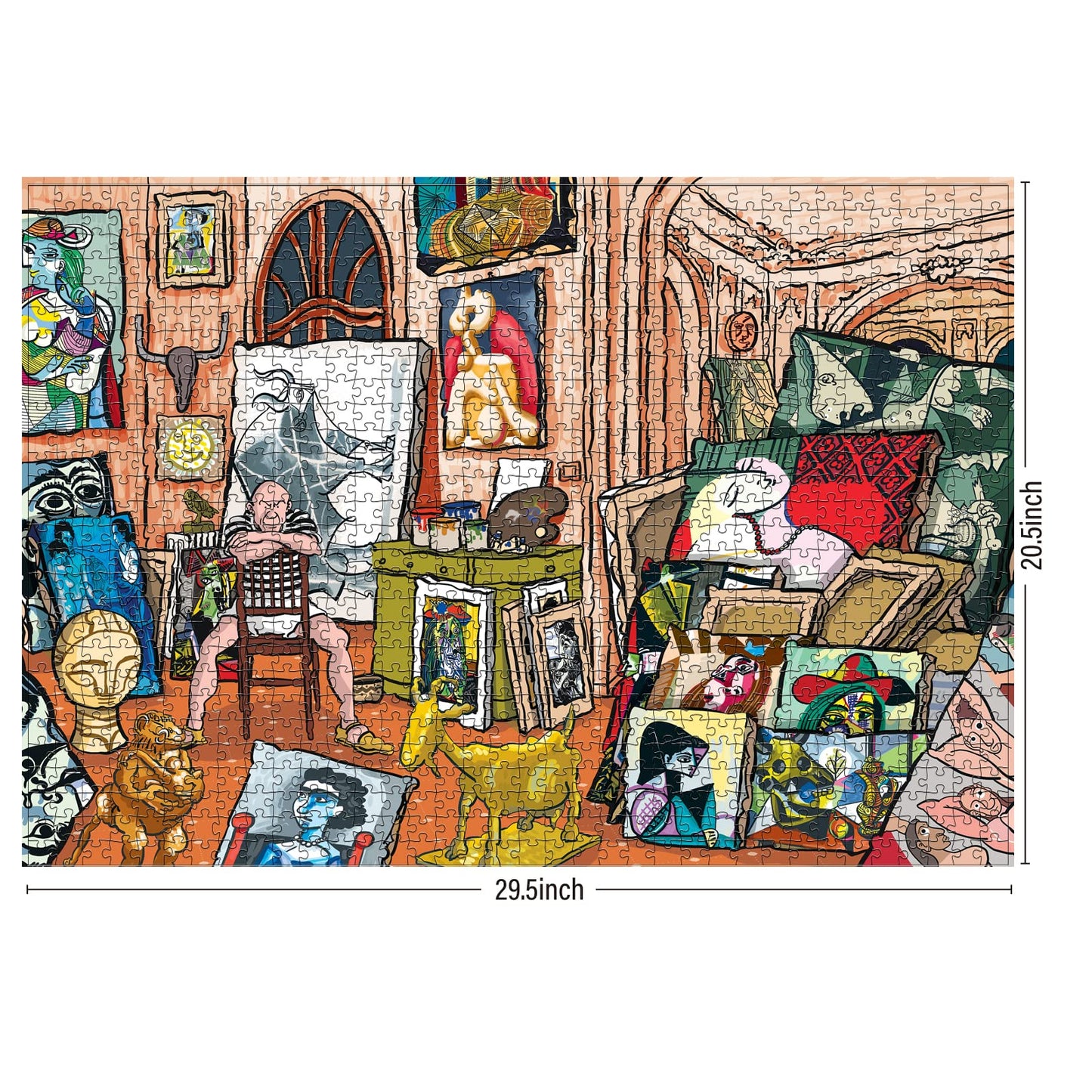Antelope - 1000 Piece Puzzle For Adults, Pablo Picasso Studio Jigsaw Puzzles 1000 Pieces, High Resolution, Matte Finish, Smooth Edging, No Dust Creative Artistic Puzzle