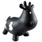 Appleround Cow Bouncer With Air Pump, Inflatable Space Hopper, Ride-On Bouncy Animal (Black)