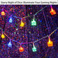 MillMB Decorative Multicolor String Lights with Unique Polyhedral Dice Design (40-Light with Dice,USB Powered)