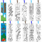 ANGOLIO 75Pcs Camping Color Your Own Bookmarks Kids DIY Coloring Blank Bookmarks Camping Party Game Prize Art Craft Supplies Bir