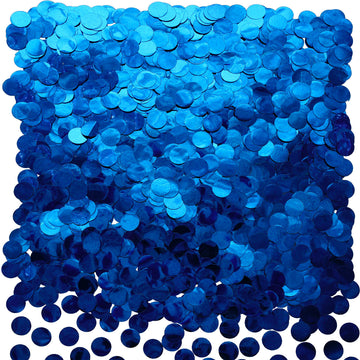 Blue Foil Metallic Round Table Confetti Decor Circle Dots Mylar Table Scatter Confetti Wedding Bachelorette Under the Sea Baby S