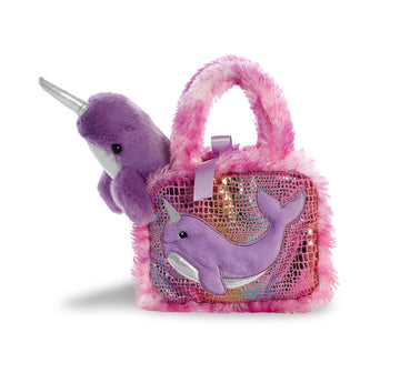 Aurora® Fashionable Fancy Pals™ Narwhal Stuffed Animal - On-The-Go Companions - Stylish Accessories - Multicolor 7 Inches