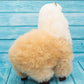 Baby Alpaca Fur Toy - Alpaca Figure - Soft and Cuddly Stuffed Animal (Beige and White  12 inches)