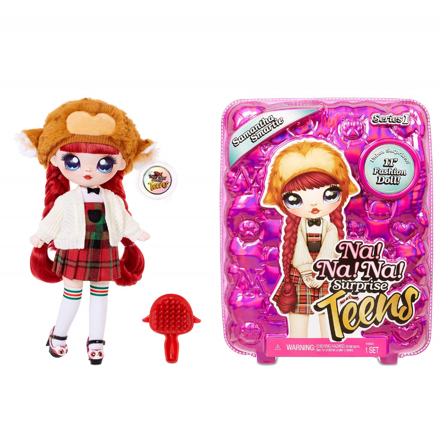 Na! Na! Na! Surprise Teens Fashion Doll – Samantha Smartie, 11' Doll, Owl Inspired