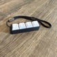 Four-Button Clicky Mechanical Switch Fidget Toy | Stim Toy, Stress Relief, Adhd (Black Base, White Keycaps)