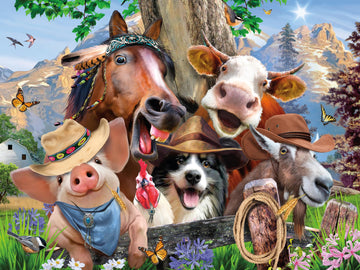 Ceaco - Howard Robinson - Selfies - Mountain Meadow Selfies - 500 Piece Jigsaw Puzzle