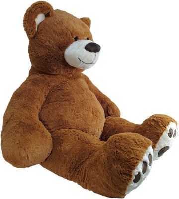 Anico 59' Tall (5 Foot) Giant Plush Bear, Stuffed Animal, Medium Brown Teddy Bear With Smiling Face. Premium Stuffed Toy Teddy Bear, Perfect For Girlfriend, Kids, Valentine'S Day, Christmas!