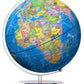 Waldauge Illuminated World Globe With Stand, 13'' Earth Globes With Stable Heavy Metal Base For Kids Classroom Learning, Led Con