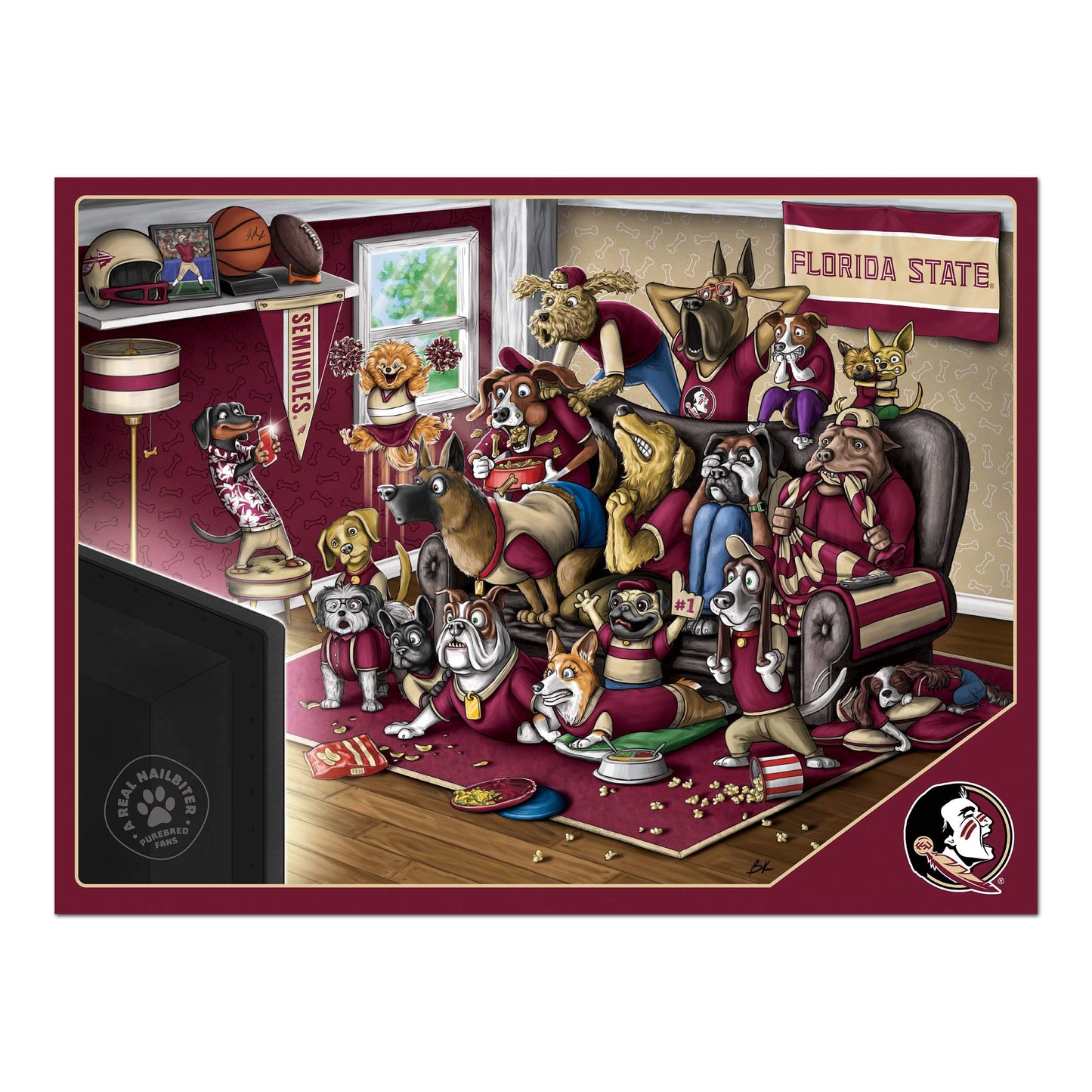 Youthefan Ncaa Florida State Seminoles Purebred Fans 500Pc Puzzle - A Real Nailbiter
