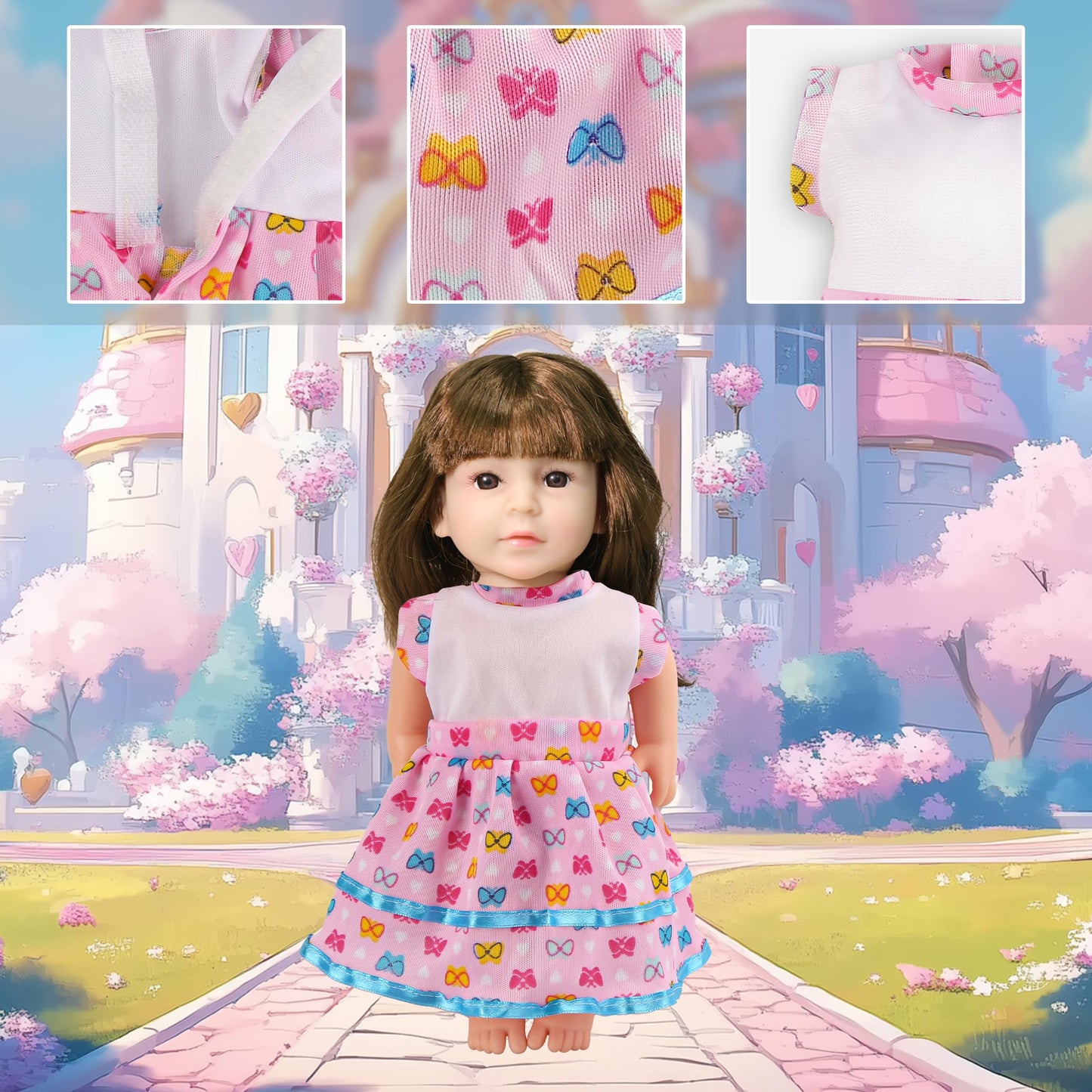 Girl Doll Clothes,12 Sets Doll Clothes Dress for 12 13 14 Inch Dolls, Lovely Baby Doll Outfits Accessories for Christmas Birthda