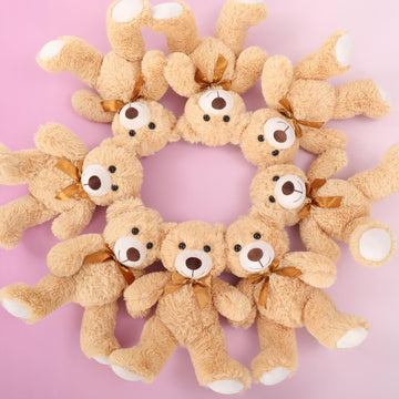 Maogolan 13Pcs Bulk Teddy Bears Stuffed Animals Baby Shower, Soft Small Stuffed Teddy Bears In Bulk, 13.5' Cuddly Mini Teddy Bears Centerpiece Baby Shower,Wedding,Party,Engagement