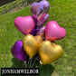 Jonhamwelbor 20Pcs 18 inch Metallic Pink Foil Mylar Heart Shape Balloons Decorations Valentines Birthday Wedding Baby Shower Par