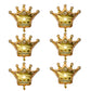 Myubwtf 6 Pieces 23 Inch Large Gold Crown Balloons, Giant Foil Cap Balloon, Aluminum Foil Helium Balloons For Birthday Wedding Party Decorations Anniversary Party Halloween Christmas (23-Inch)