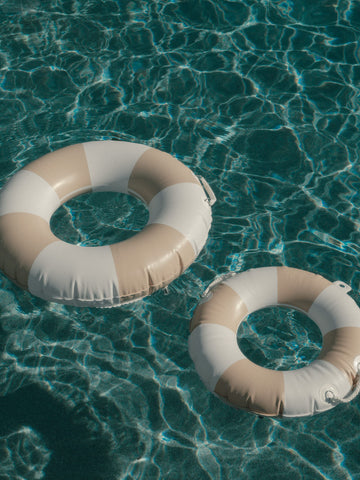 Business & Pleasure Co. Classic Pool Float - Vintage Inflatable Pool Ring For Kids - Dusty Pink - S/M