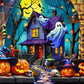Springbok Haunted Halloween Party 1000 Piece Puzzle for mature-themeds- Celebrate Halloween at Our Favorite Haunted Mansion
