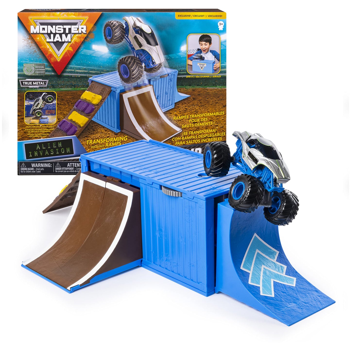 Monster Jam  Ship It & Flip It Transforming Playset with limited availability 1:64 Scale Die-Cast Monster Jam Truck