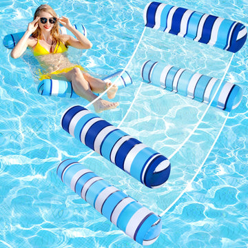 Levotiyer Pool Floats Adult - 2 Pack Pool Floats, Inflatable Pool Hammock Float, 4-In-1 Pool Hammock For Adults, Adult Pool Floa