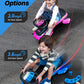 ZIFFY 45W 5.5A Light-Up Electric Wiggle Car with Pedal, Rechargeable Battery, 2-in-1 Swing Car, 2 Speed Ride-On Toy, Anti-Rollov