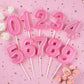 PHD CAKE 2.76 Inch Luxe pink 2 Number Birthday Candles, pink Number Candles, Cake Number Candles, Party Celebration