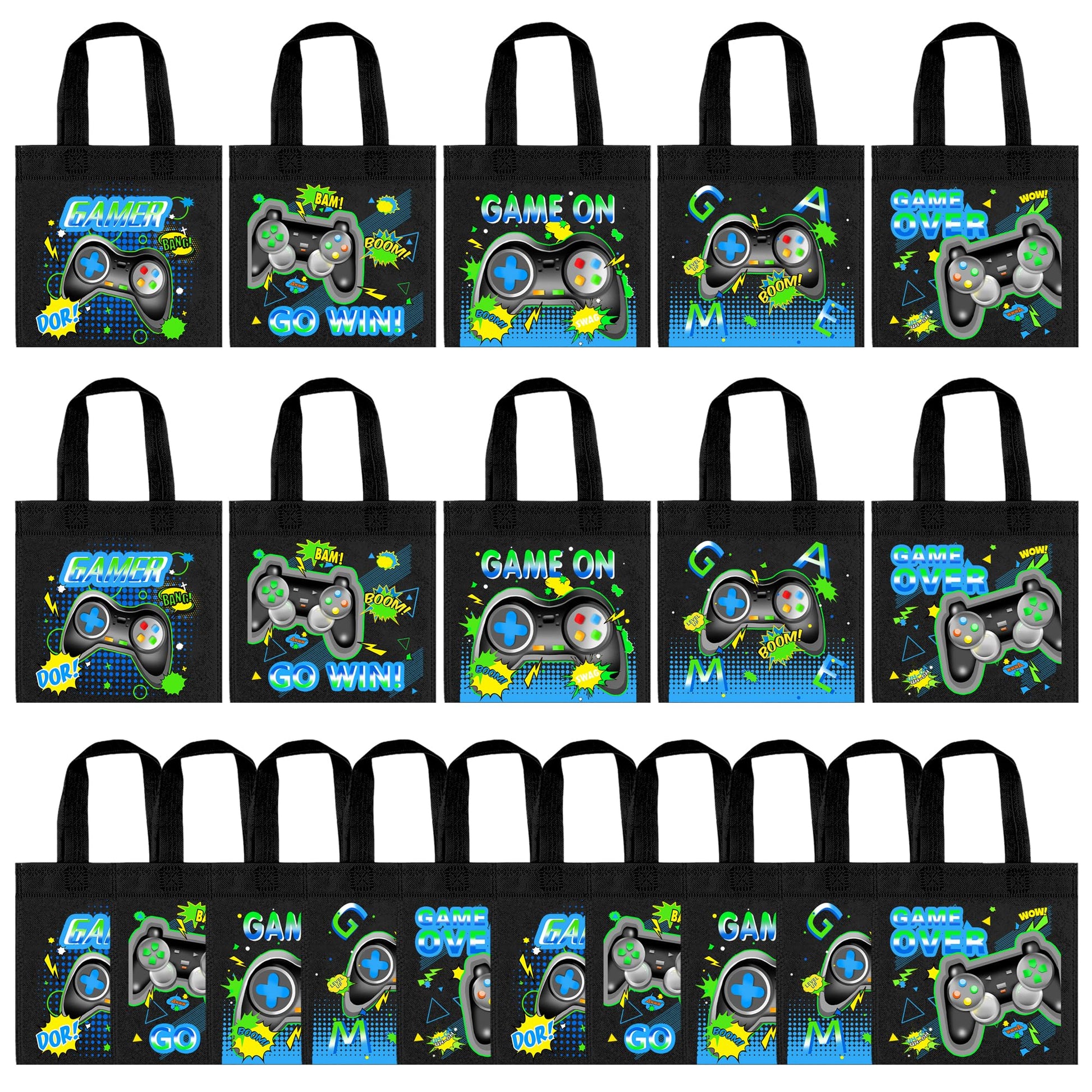 BANBALLON 20 PCS Video Game Party Favor Bags Gamer Gift Bags Treat Gift Bags for Kids Game On Birthday Party Video Game Theme Pa