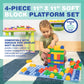 Uniplay Platform Building Block Base Plates — 11X11 Inch Stackable Building Platform Set, Learning Toy, Special Education For Ages 3 Months And Up (4-Piece Set)