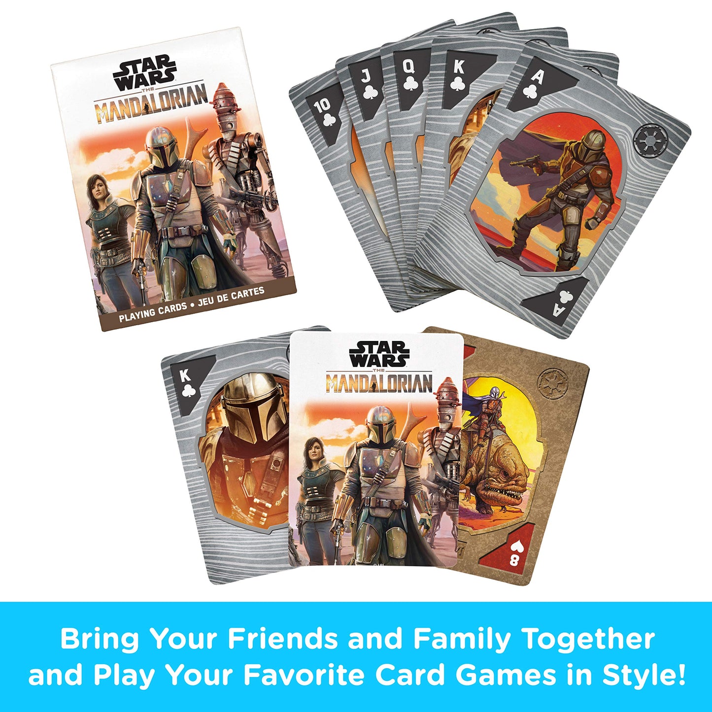 Aquarius Star Wars Playing Cards - The Mandalorian Themed Deck Of Cards For Your Favorite Card Games - Officially Licensed Star