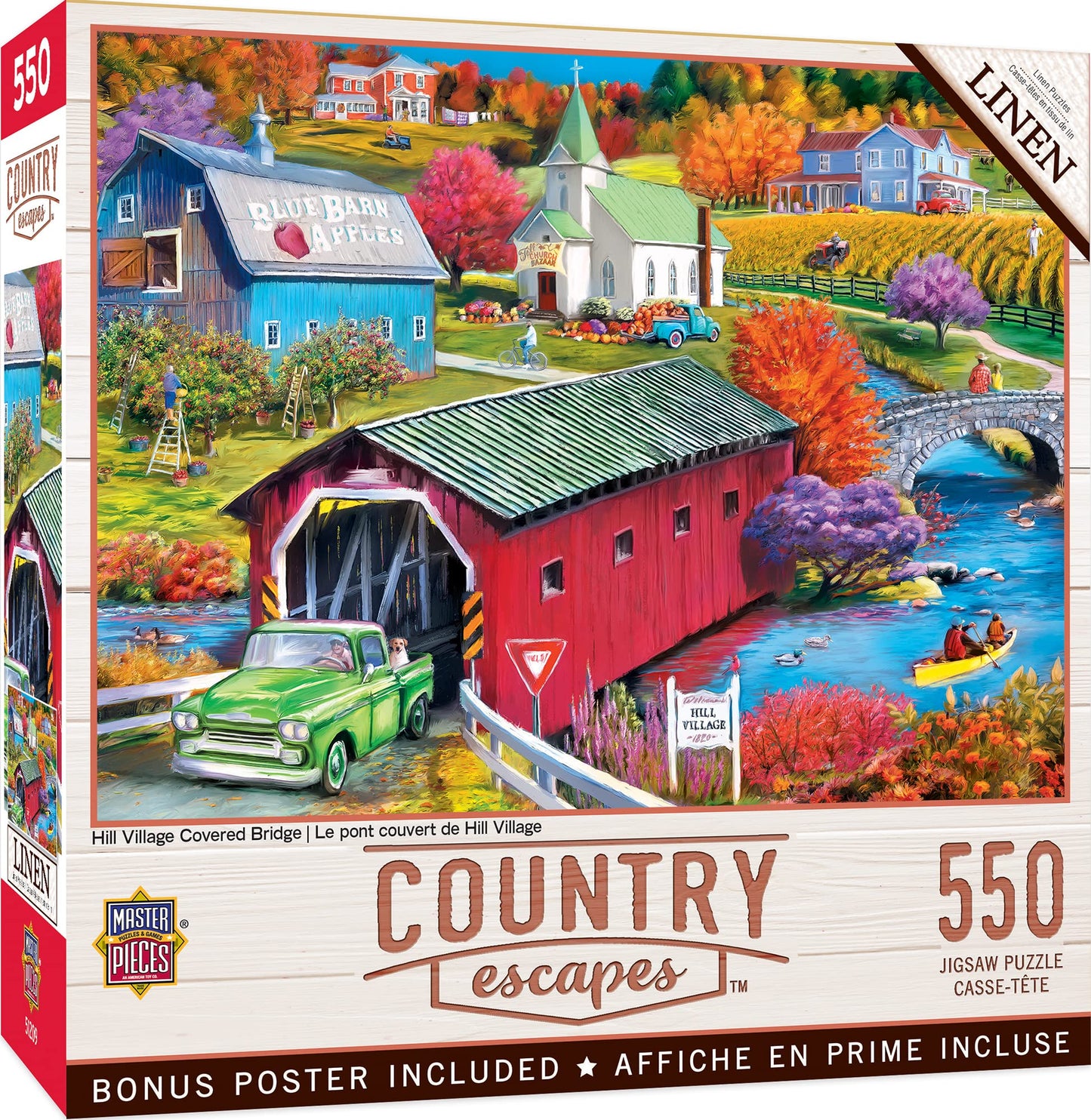 Hill Village Covered Bridge 550 Pc