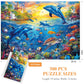 ALL4JIG Ocean World Fun Jigsaw Puzzles for Adults and Kids, 500 Pieces, 19 x 14, Christmas Secret Santa Gift, White Elephant Gif
