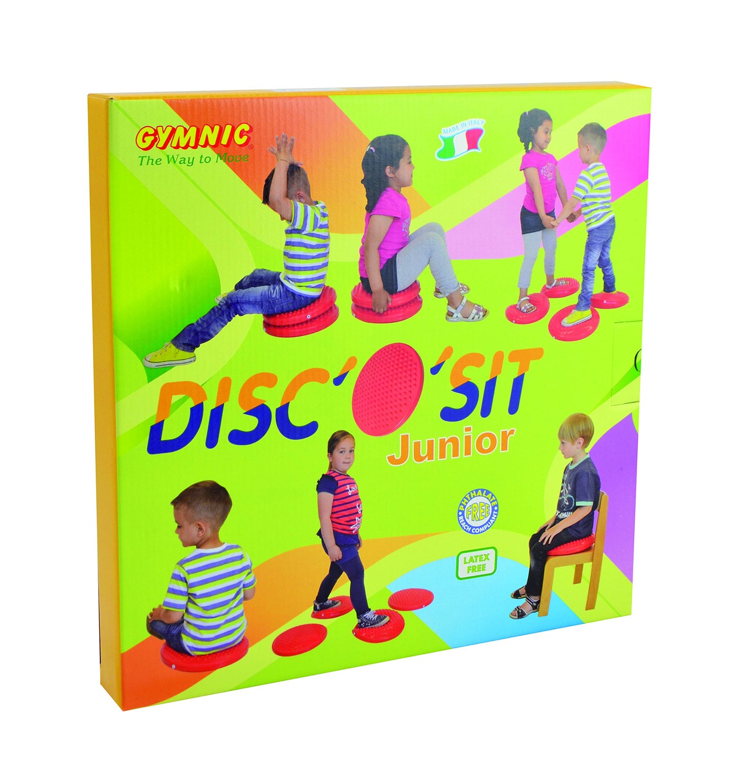 Gymnic Disc 'O' Sit Jr. Inflatable Seat Cushion, Red, 12 Inches