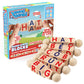 Creative Kids Wooden Reading Blocks - Set of 5 Spinning Alphabet Blocks, Multicolor, Easy-Grip, Small, Model 78046