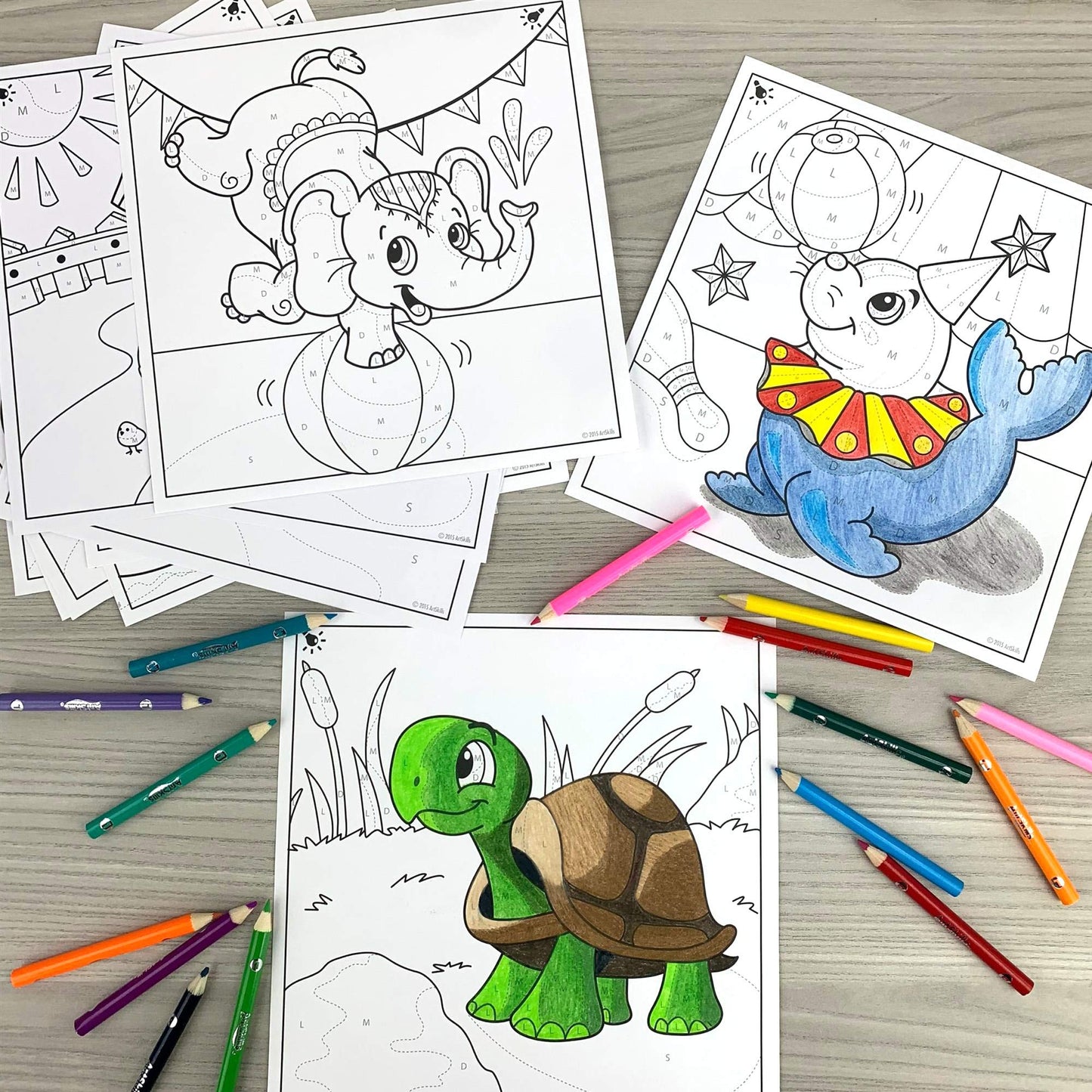 ArtSkills Color Shaders Colored Pencils 52 Piece Set, Multicolor, PA-2739