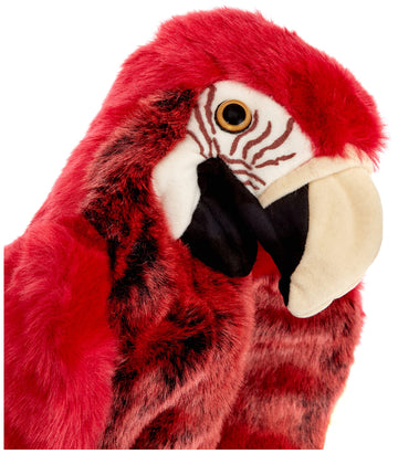 Folkmanis Scarlet Macaw Hand Puppet, Red, Blue, Yellow, Black, 1 Ea
