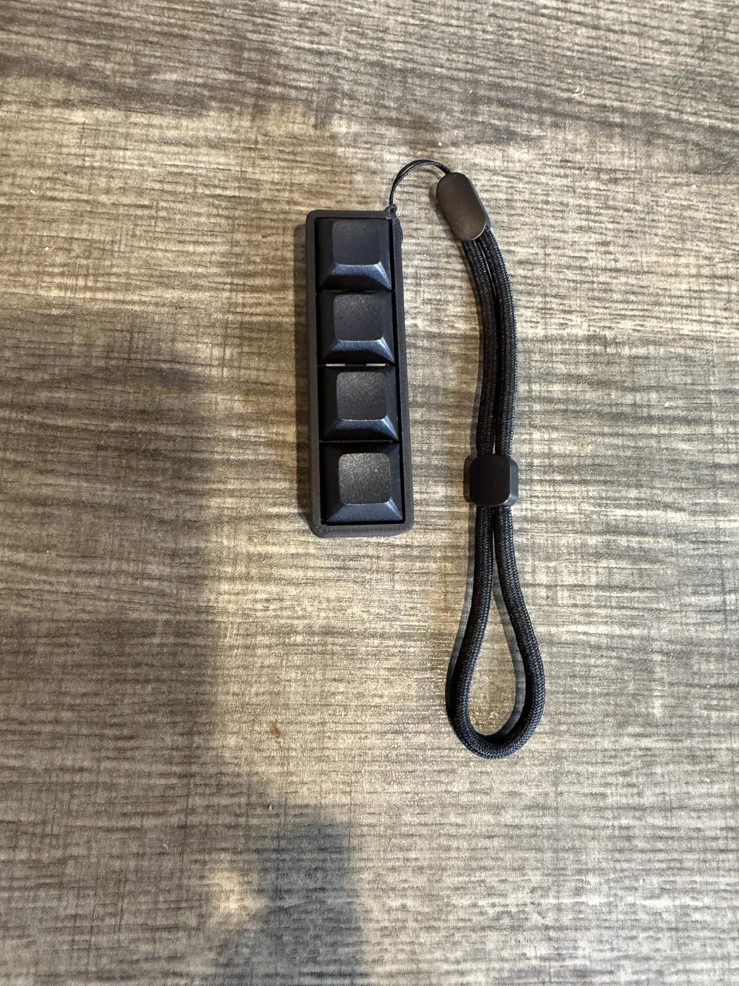 Zkeebs Four-Button Mechanical Switch Fidget Toy | Stress Relief, ADHD | Black Base, Black Keycaps, PLA Material