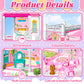 Doll House For Girls,10 Rooms Dollhouse With Dolls Figure, Puppies,Furnitures, Accessories, Kids Playhouse For For 3 4 5 6 7 8 9