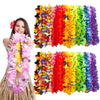 AMAZING TIME 100 Pieces Hawaiian Luau Leis Bulk,Tropical Flower Necklace for Hawaii Party Decorations Favors, Beach Party Decors