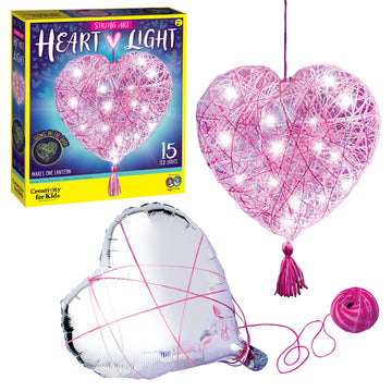 Creativity for Kids String Art Heart Light Craft Kit - Kids Arts and Crafts, Tween Girl Gifts, String Art Kit (Ages 8+)
