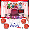Awsoo Basketball Hoop Indoor for Kids,Mini Basketball Hoop with Colorful Light Bar,Scoreboard& 4 Basketballs, Basketball Toys Gi