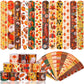 JUNEBRUSHS Thanksgiving Slap Bracelets, 56 Pcs Thanksgiving Gifts for Kids Autumn Maple Leaf Turkey Pumpkin Snap Bracelets Wrist