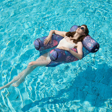 Extra Large Inflatable Pool Floats For Adults - Oversized Floating Lounger Hammock With Soft Fabric Cover & Mesh Bottom, Sofa-St