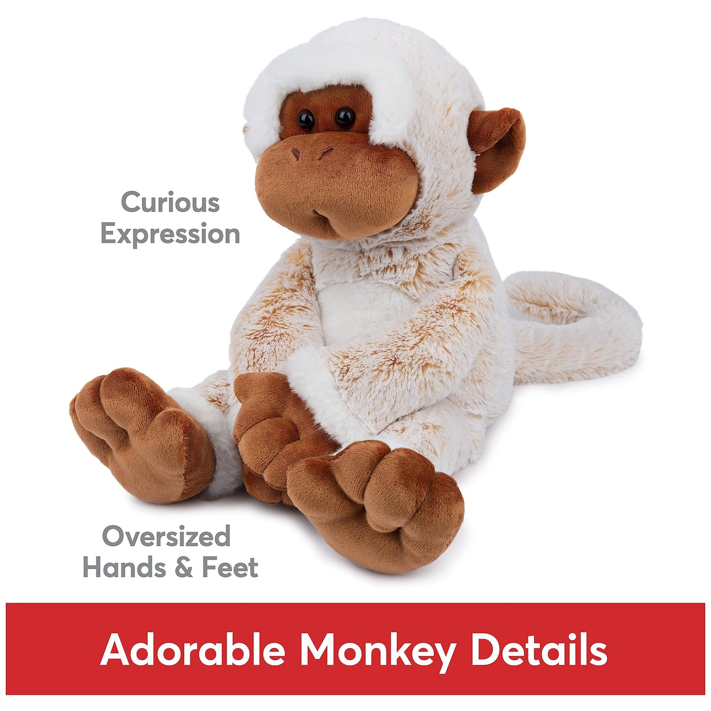 Gund Tilly The Monkey Plush, Premium Stuffed Animal For Ages 1 And Up, Cream/Brown, 15