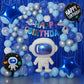 GROOVYDUDZ Astronaut Space Boy Theme Birthday Decoration Items For Boys Party Decoration Kit Balloon Combo Pack Of 55 Pcs Blue