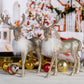 Ornativity Gold Glitter Christmas Reindeer - Xmas Holiday Party Deer Figurine Statues Dinner Tabletop Decorations Centerpiece Ma