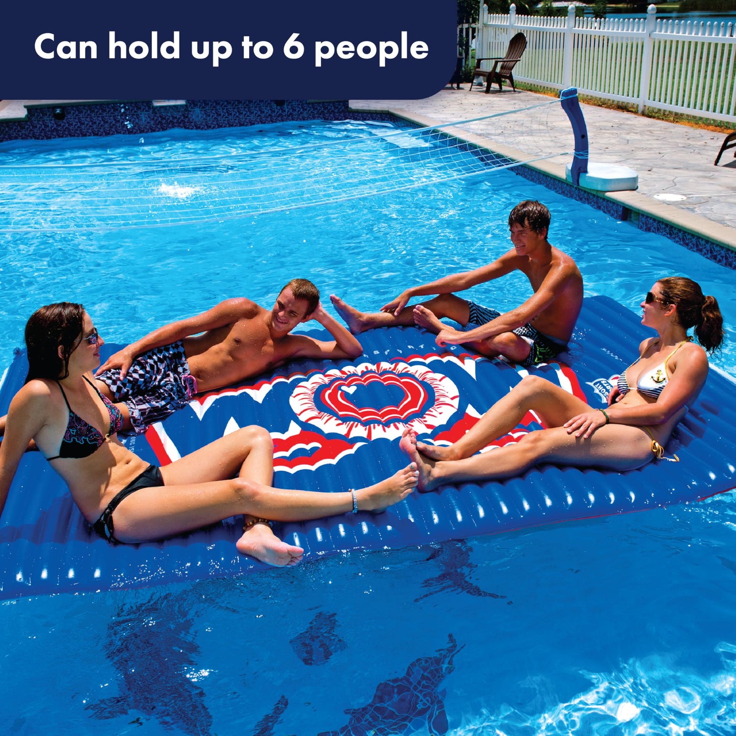 Wow Sports Inflatable Water Walkway, Inflatable Water Mat Pool Float, Ideal For Kids And Adults, 10 X 6 Feet, Blue